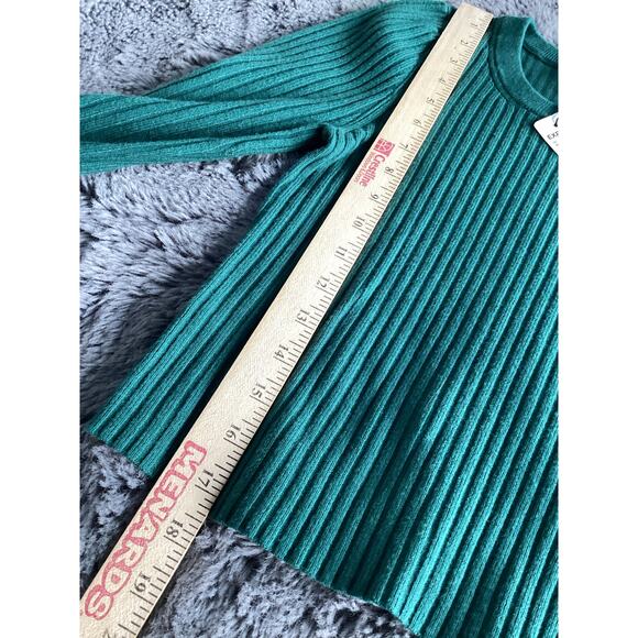 NWT Express Women's Ribbed Knit Midi Pencil Skirt Sweater Set Petrol Green Small - Picture 7 of 11